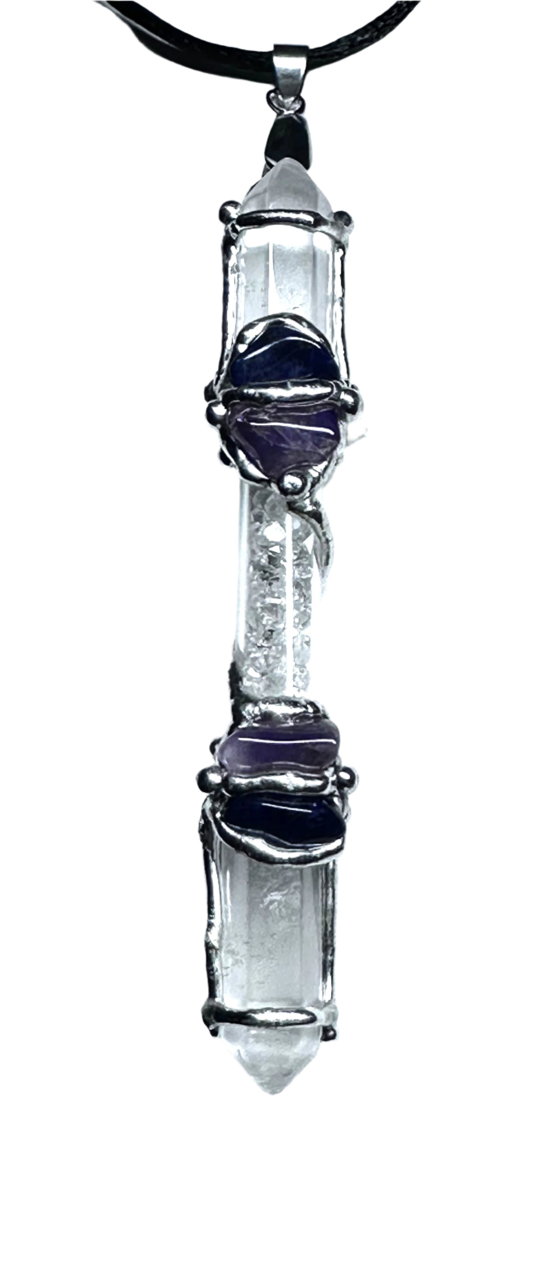 Psychic Diamond Quartz Mini Wand Pendant