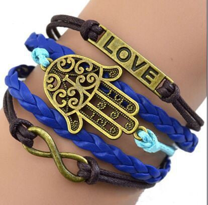 Blessings Message Bracelet - Blue