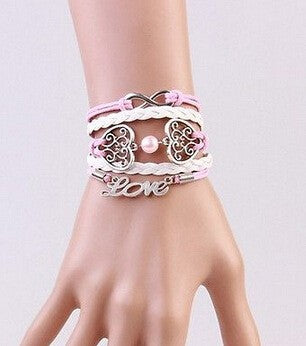 Forever Love Message Bracelet - Pink