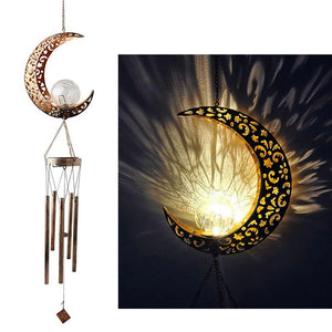Moon Wind chime with Solar Light Decor