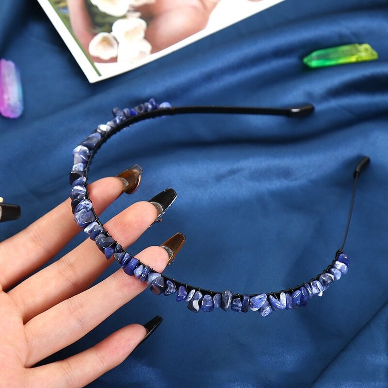 Sodalite Black Hair Bands