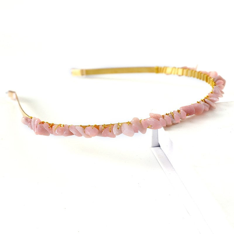 Pink Opal Hair Band