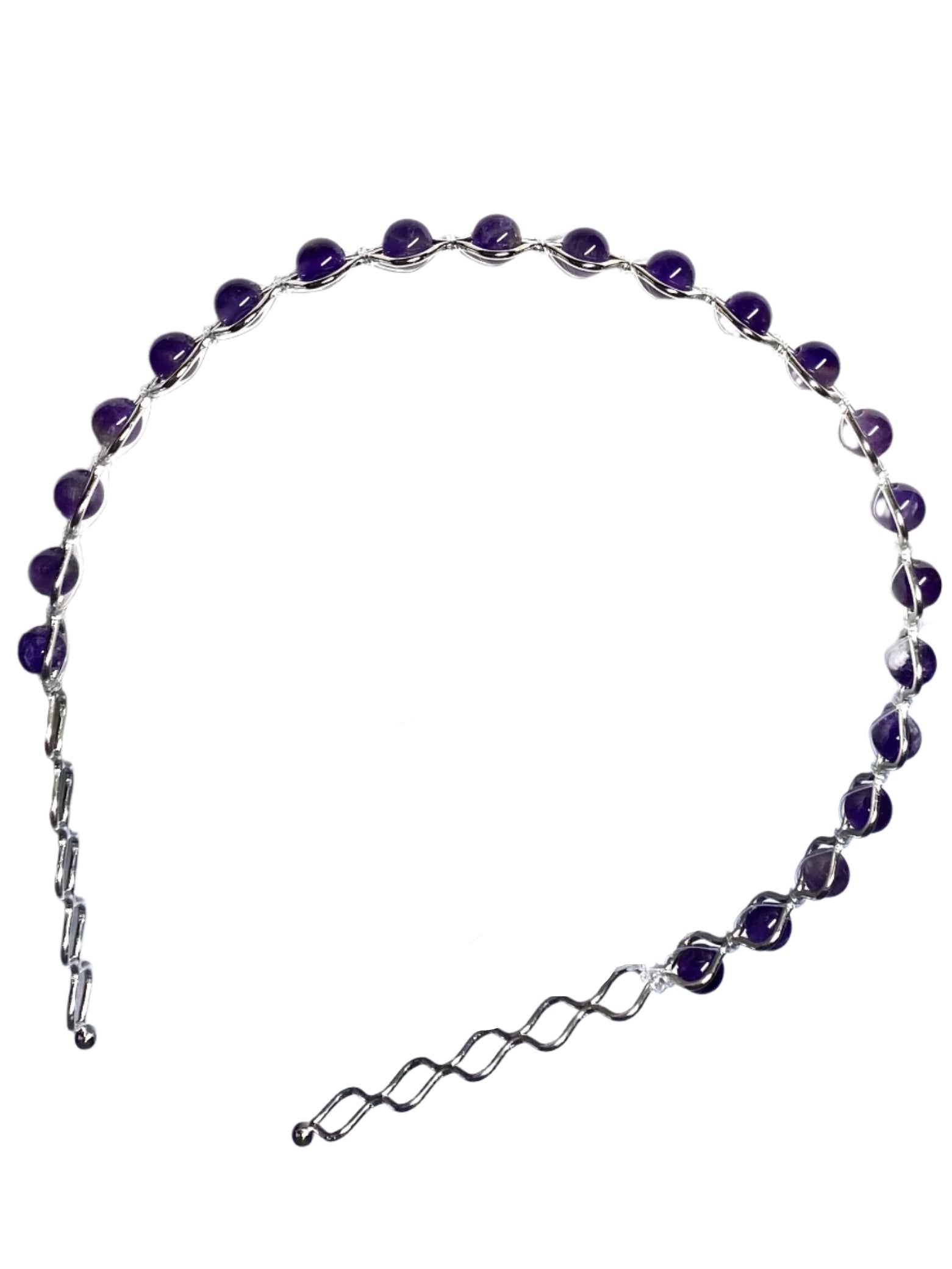 Amethyst Beaded Hair Bands