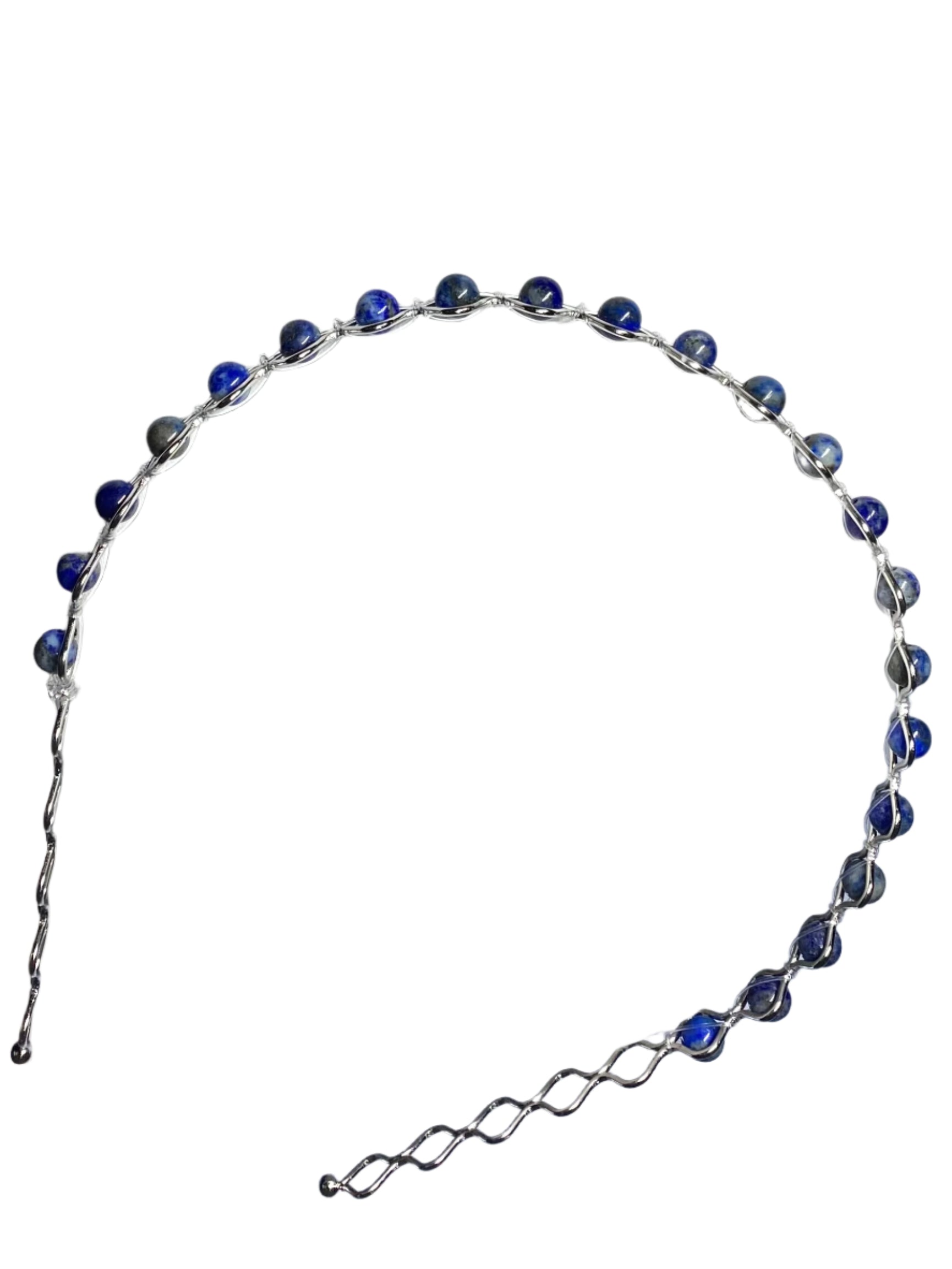 Lapis Beaded Hair Bands
