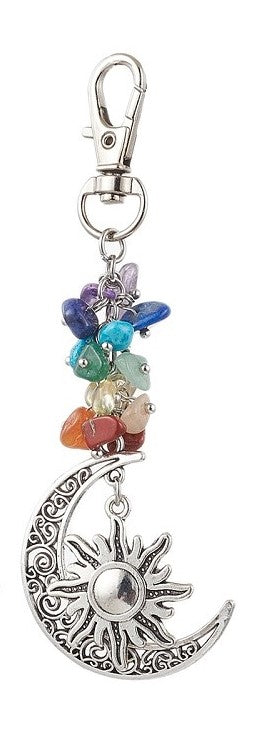 Chakra Moon with Sun Bag Clip
