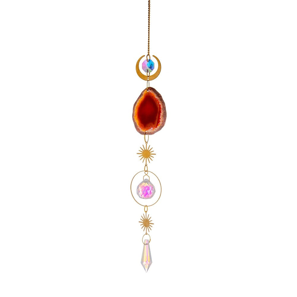 Celestial Agate Suncatcher - Orange