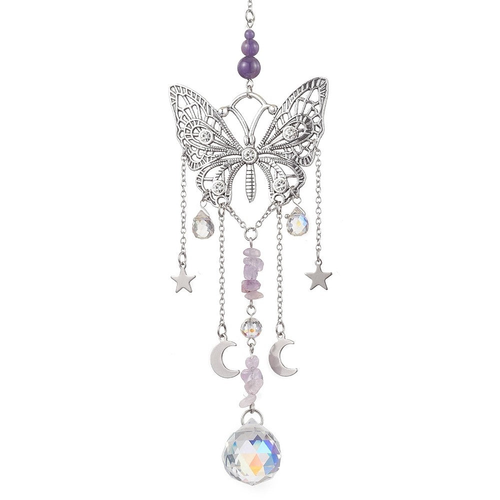 Amethyst Butterfly Suncatcher