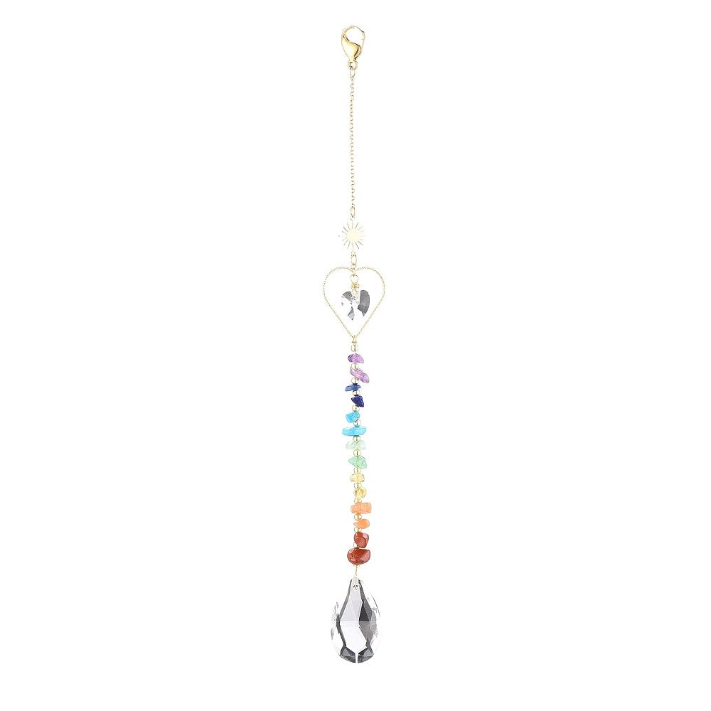 Chakra Heart Teardrop Suncatcher