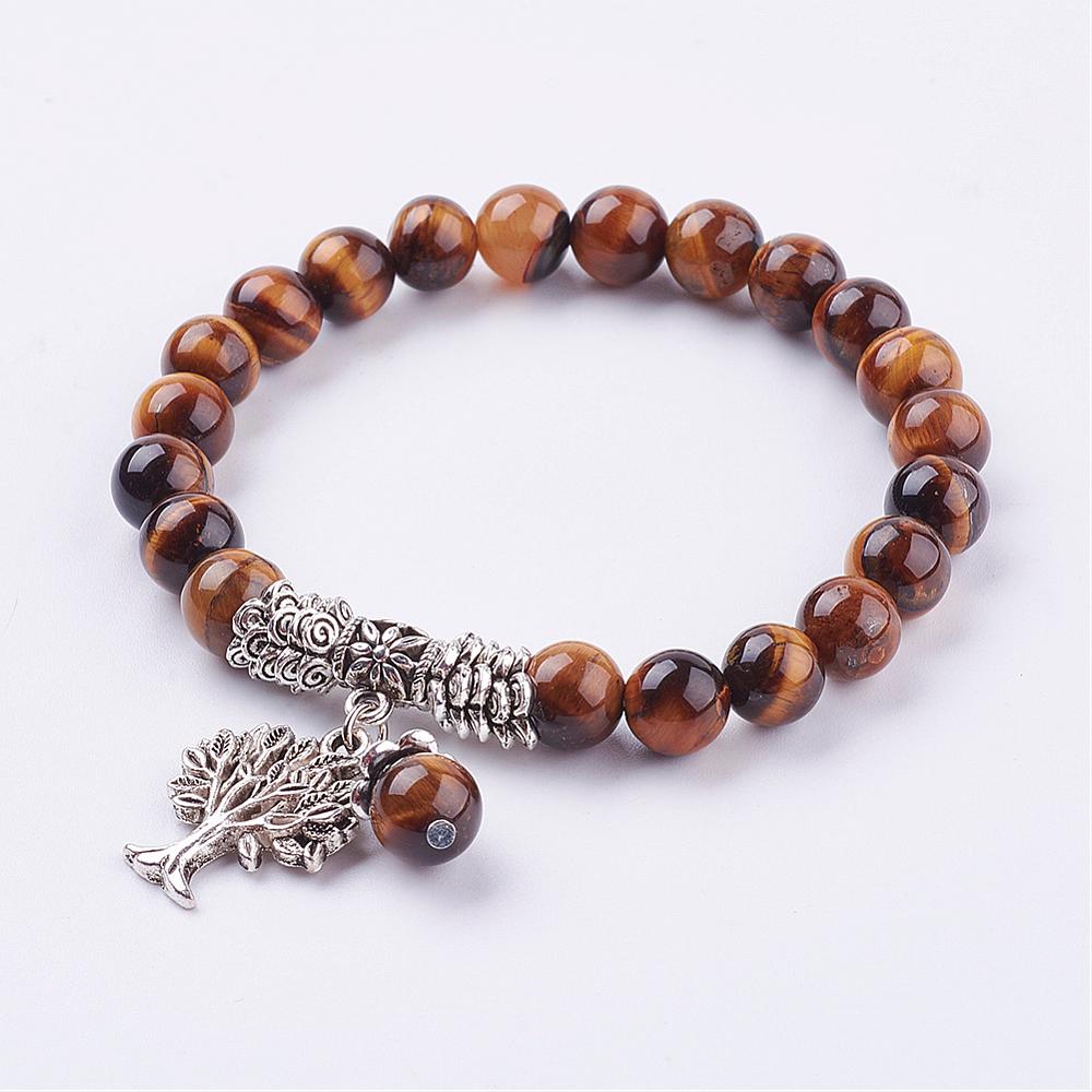 Tiger Eye Tree Bracelet