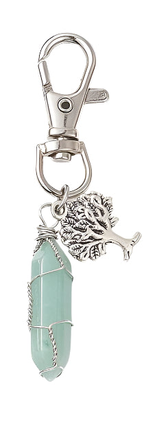 Green Aventurine Wire Wrap Bag Clip