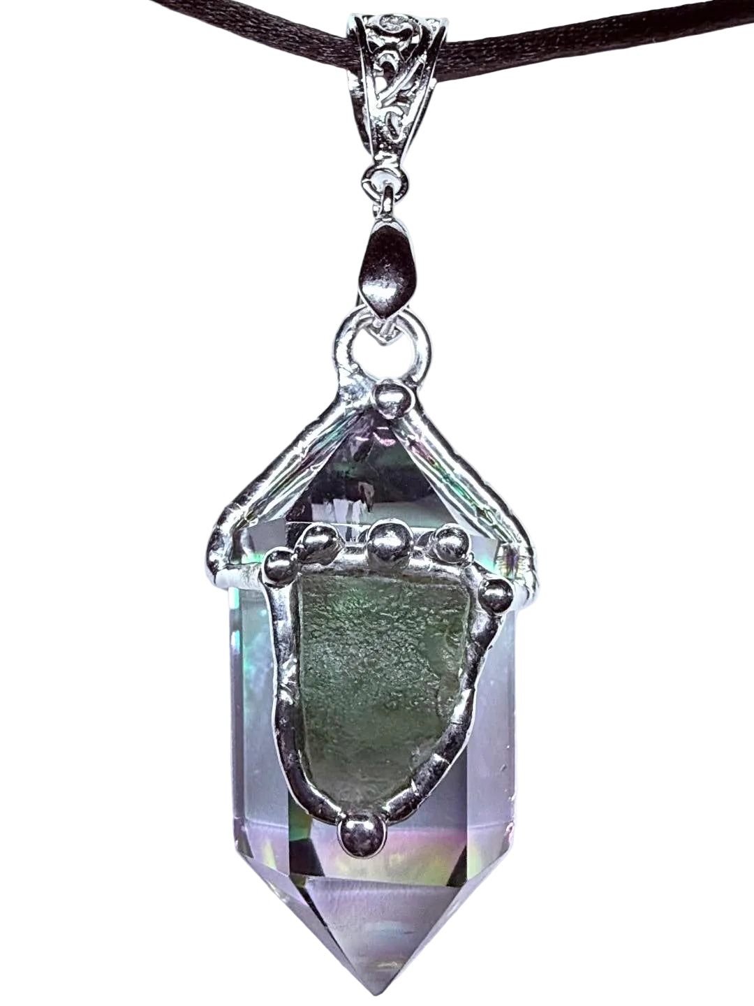 Custom Moldavite Pendant