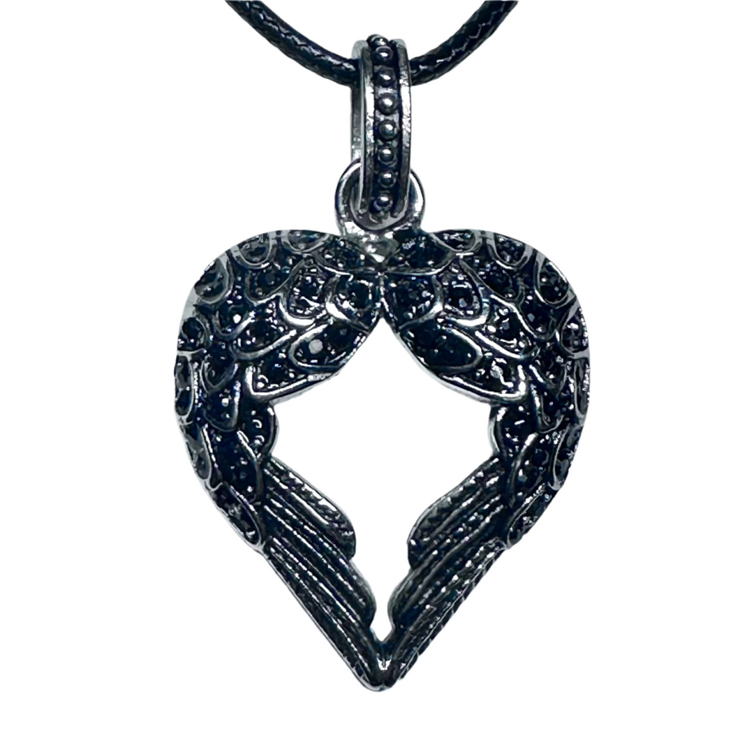 Raven Wings Charm Pendant