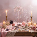 Double Rose Quartz Moon
