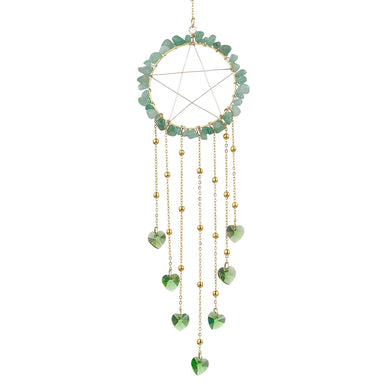 Green Aventurine Star Pentacle Suncatcher