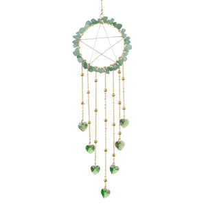 Green Aventurine Star Pentacle Suncatcher