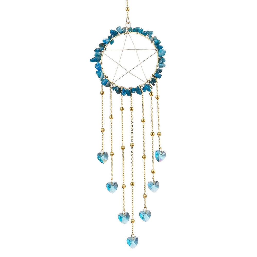 Apatite Star Heart Suncatcher