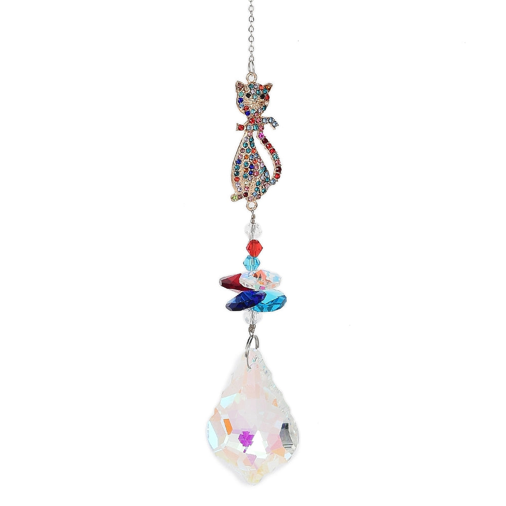 Rhinestone Cat Suncatcher