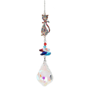 Rhinestone Cat Suncatcher