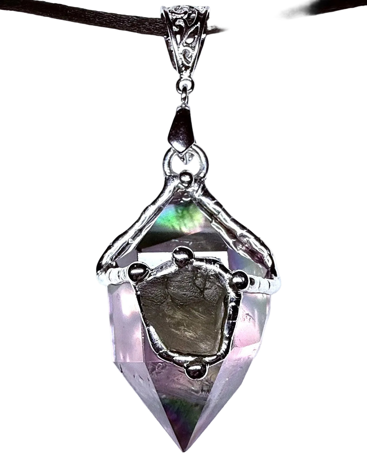 Custom Moldavite Pendant