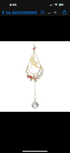 Green Floral Fairy Suncatcher