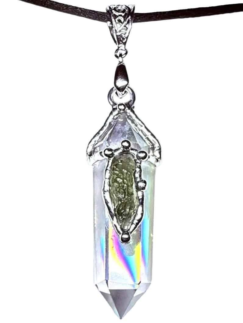 Custom Moldavite Pendant