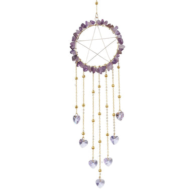 Amethyst Star Pentacle Suncatcher