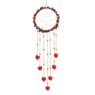 Red Jasper Star Pentacle Suncatcher