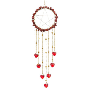 Red Jasper Star Pentacle Suncatcher