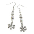 Archangel Gabriel Earrings with Snow Flake Charm