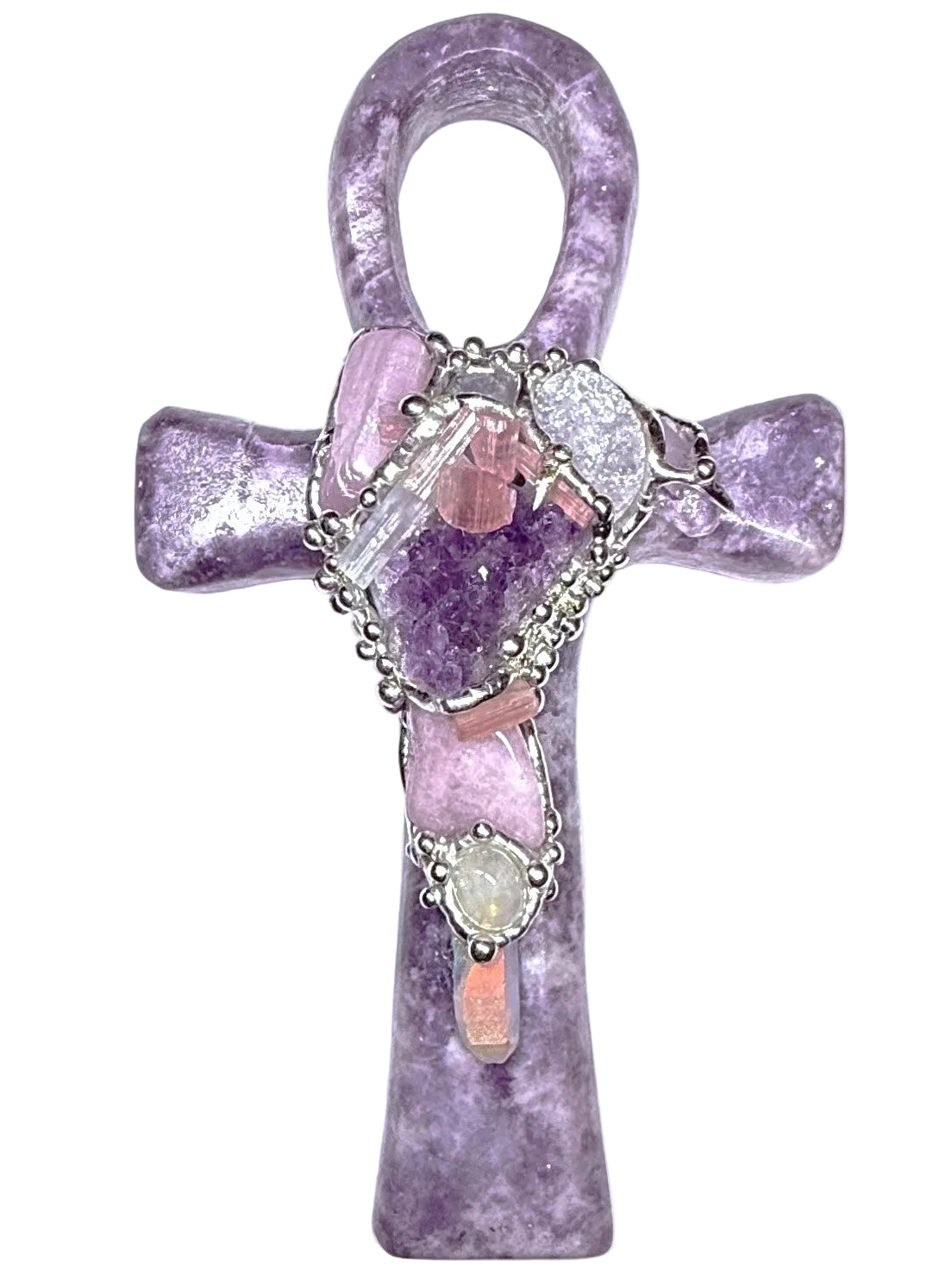 Lepidolite Ankh