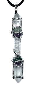 Healer Diamond Quartz Mini Wand Pendant