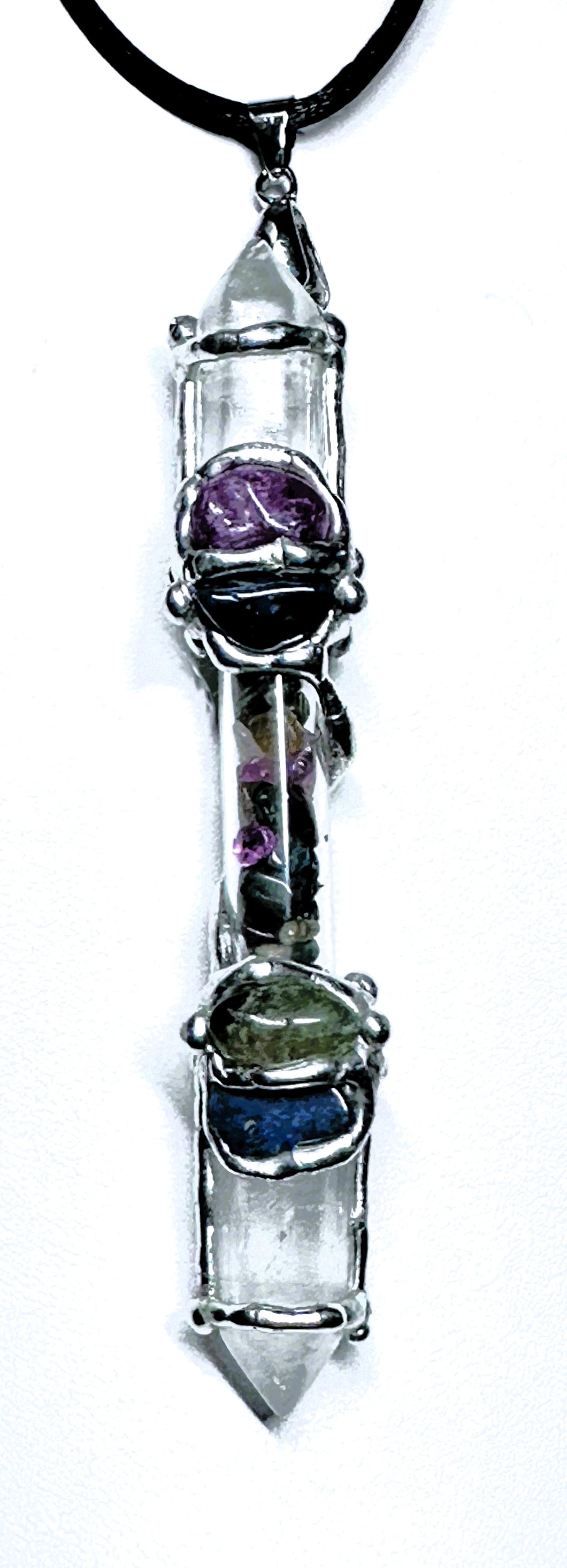 Archangel Metatron Tourmaline filled Mini Wand