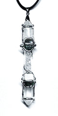 Empath Diamond Quartz Mini Wand Pendant