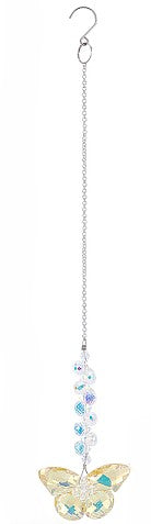 Butterfly Yellow Crystal Suncatcher
