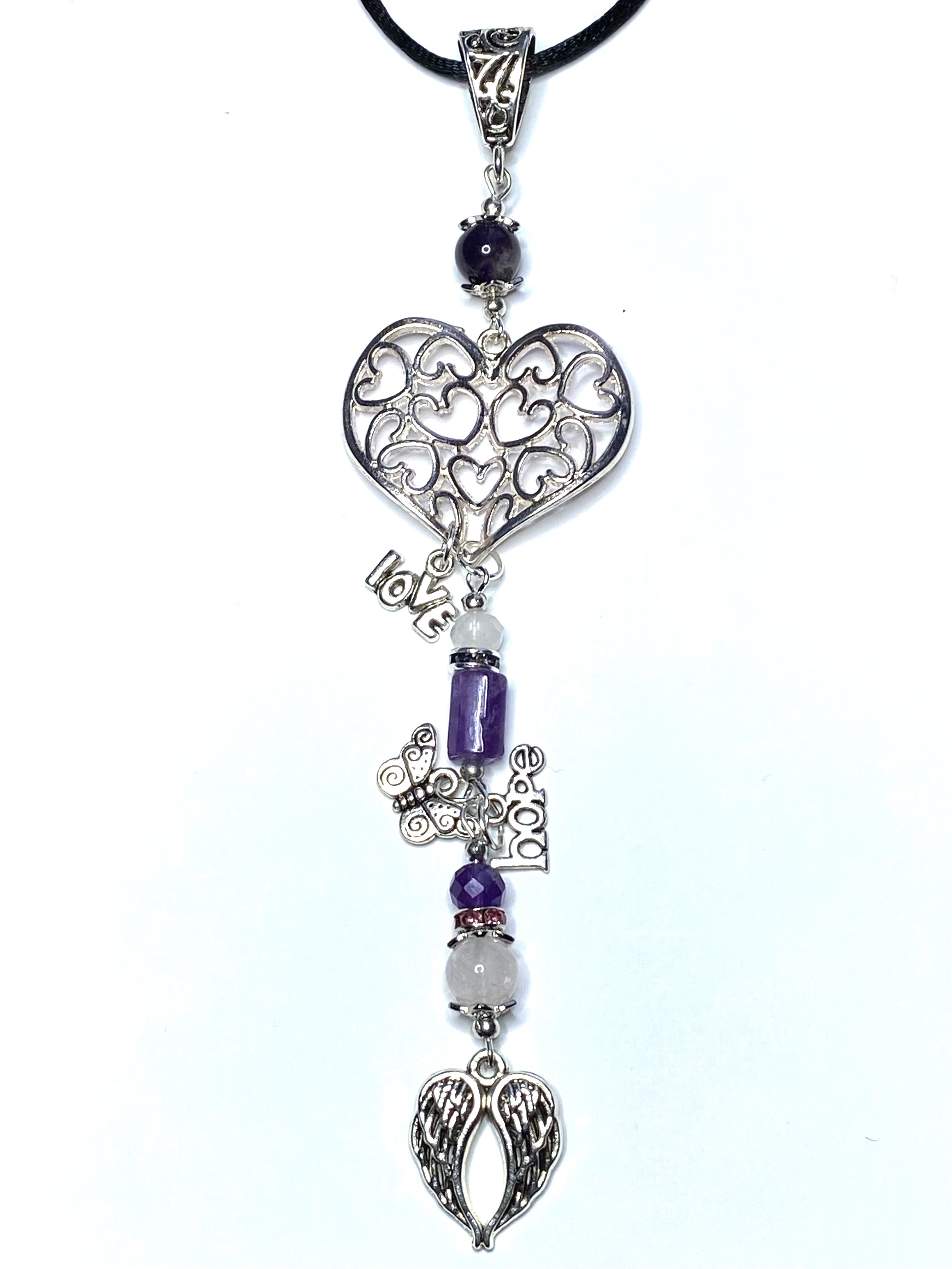 Love Beaded Charm Necklace