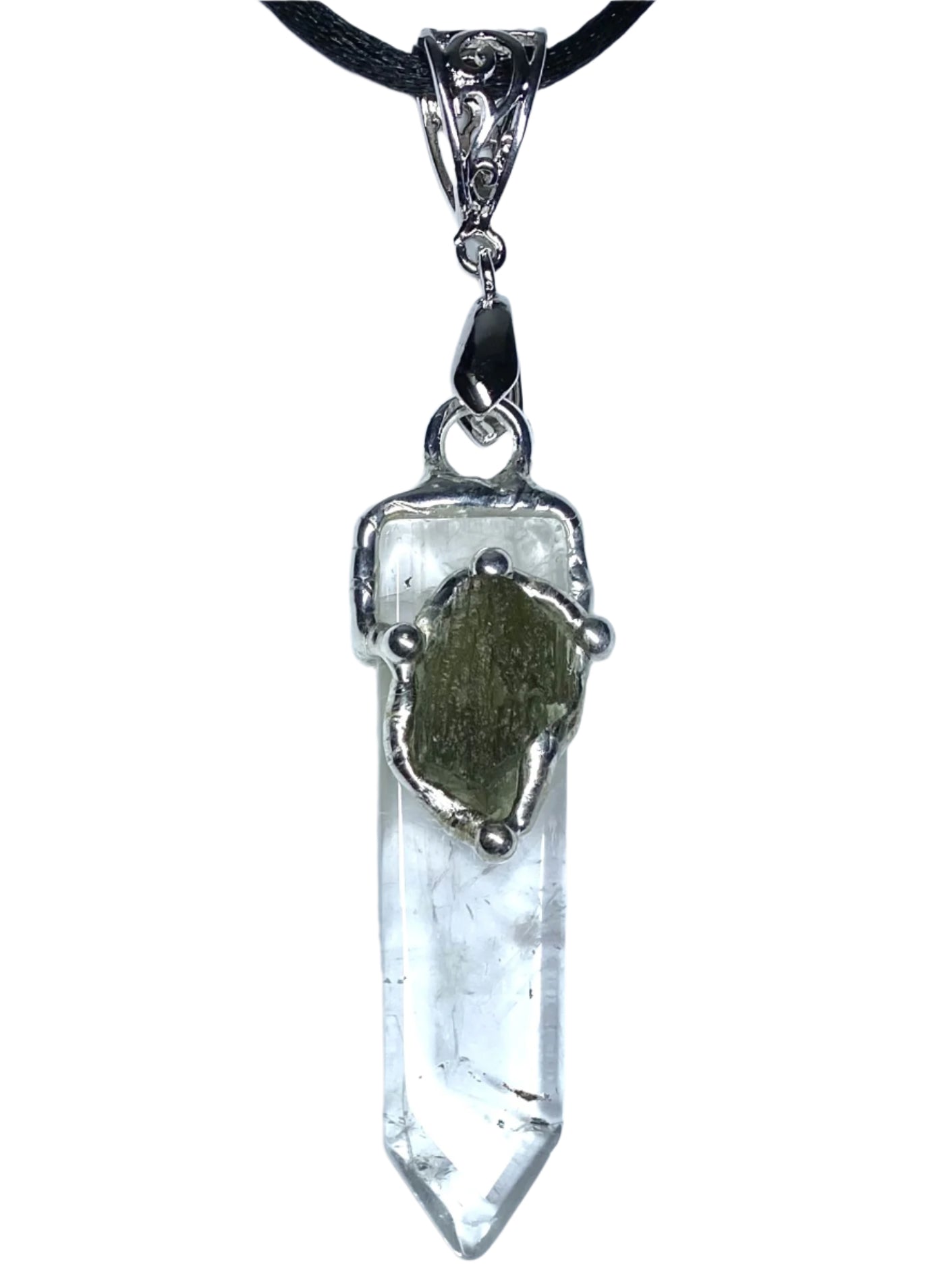 Moldavite Blade Pendant