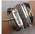 Believe Message Bracelet - Black