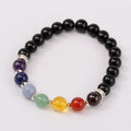 Black Obsidian Rhinestone Chakra Bracelet