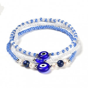 Evil Eye Bracelet Set - Blue