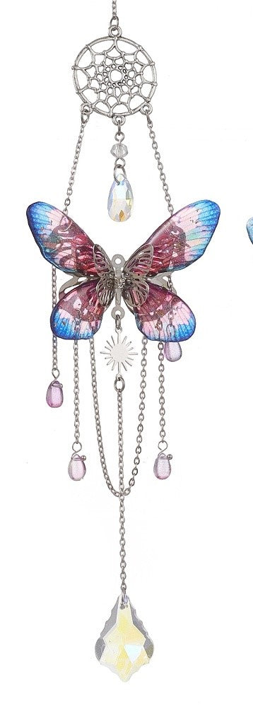 Blue Red Butterfly Suncatcher