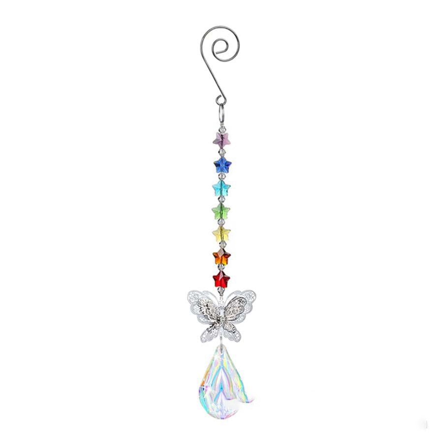 Chakra star with Butterfly Suncatcher