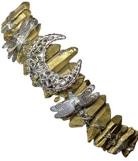 Gold Crystal Crown Dragonflies