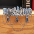 Silver Gray Aura Crystal Moon Diadem