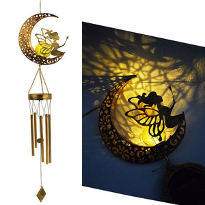 Fairy Moon Wind chime with Solar Light Decor