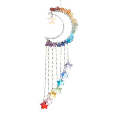 Chakra Crescent Moon Suncatcher