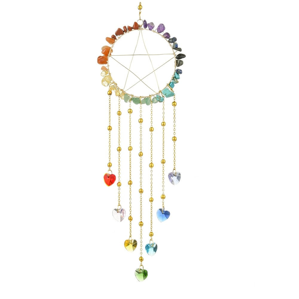 Chakra Star Pentacle Suncatcher