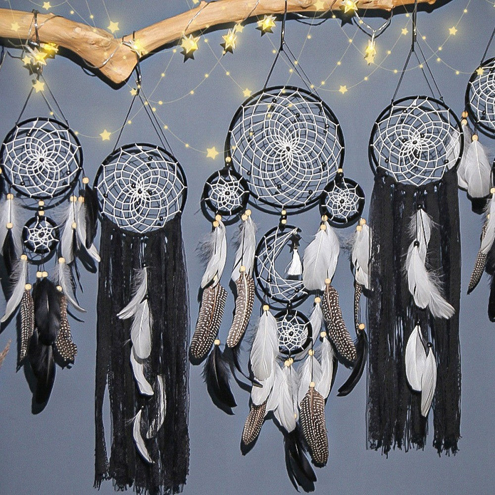 Black and Cream Macramé Set