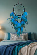 Black and Turquoise Weave Dreamcatcher