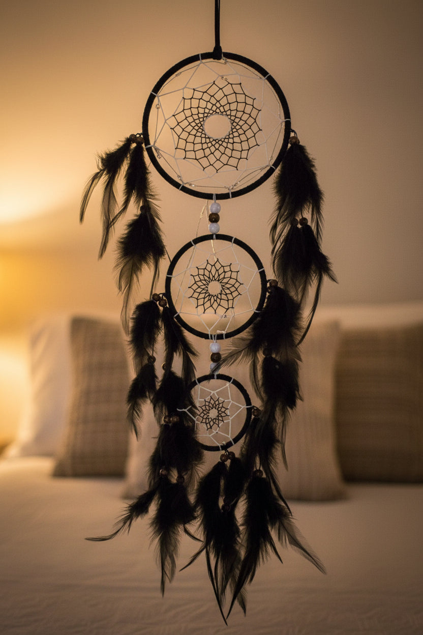 Black and white Light Up Dreamcatcher
