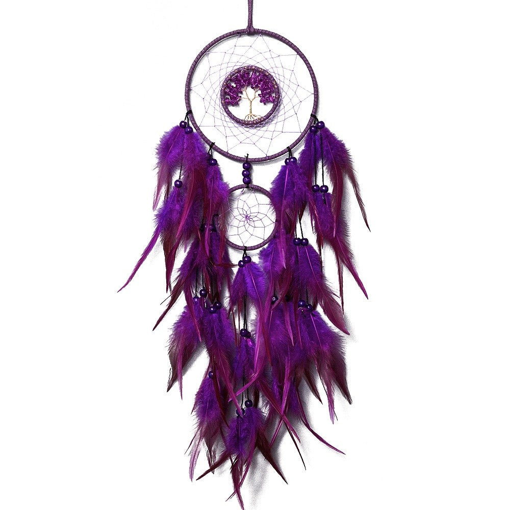 Fuchsia Purple Woven Tree Dreamcatcher